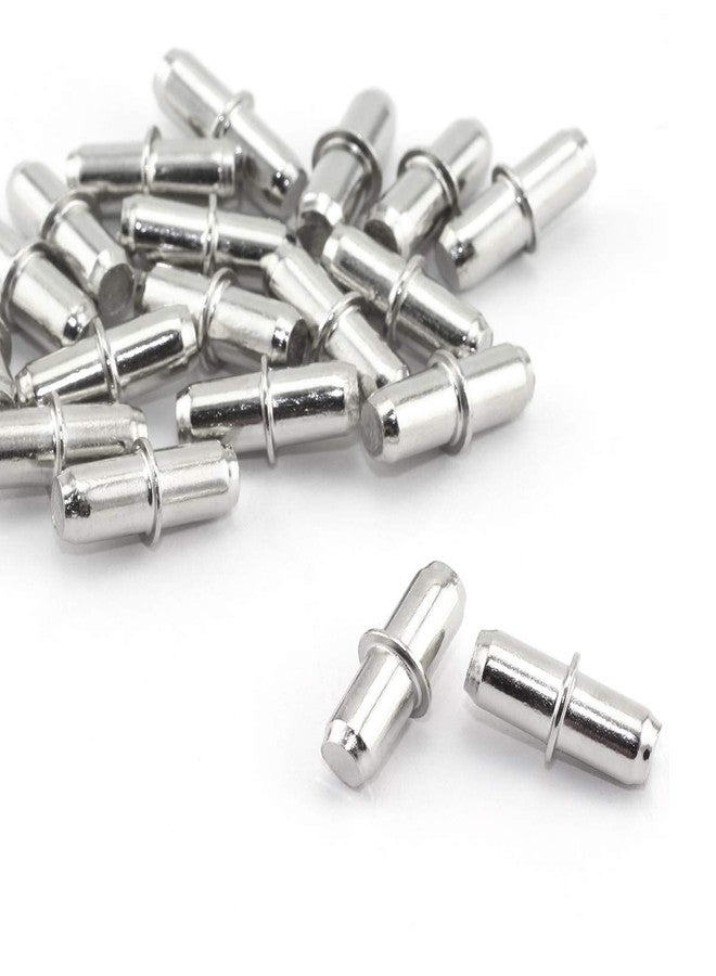 Lind Kitchen 20pcs 5x16mm Shelf Supports Pegs Studs Nickel Plated Finish Adjustable Shelves Bracket Holder Furniture Hardware Cupboard Cabinet Wardrobe Shelf Pins - Image 2